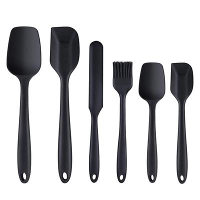 Juego de espátula de silicona de 6 uds, espátulas de crema antiadherentes para cocinar, hornear, mezclar, repostería, herramientas HMM