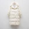 Pinghu 90 down white duck down long down jacket women's winter new simple fashion thickened loose knee coat tide