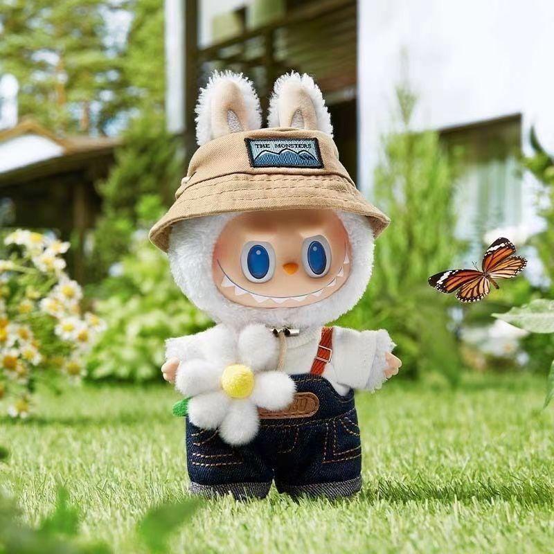Labubu Spring Wild Vinyl Plüschpuppe Anhänger Spring Wild Home Zugtuch Geschenk Weiches Spielzeug Sammlerstück Animation Geschenk