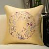 Chinese-style Embroidery Throw Pillow Redwood Sofa Cushion Cover Headboard Flowers Solid Wood Chair Lumbar Support Cushion Cover