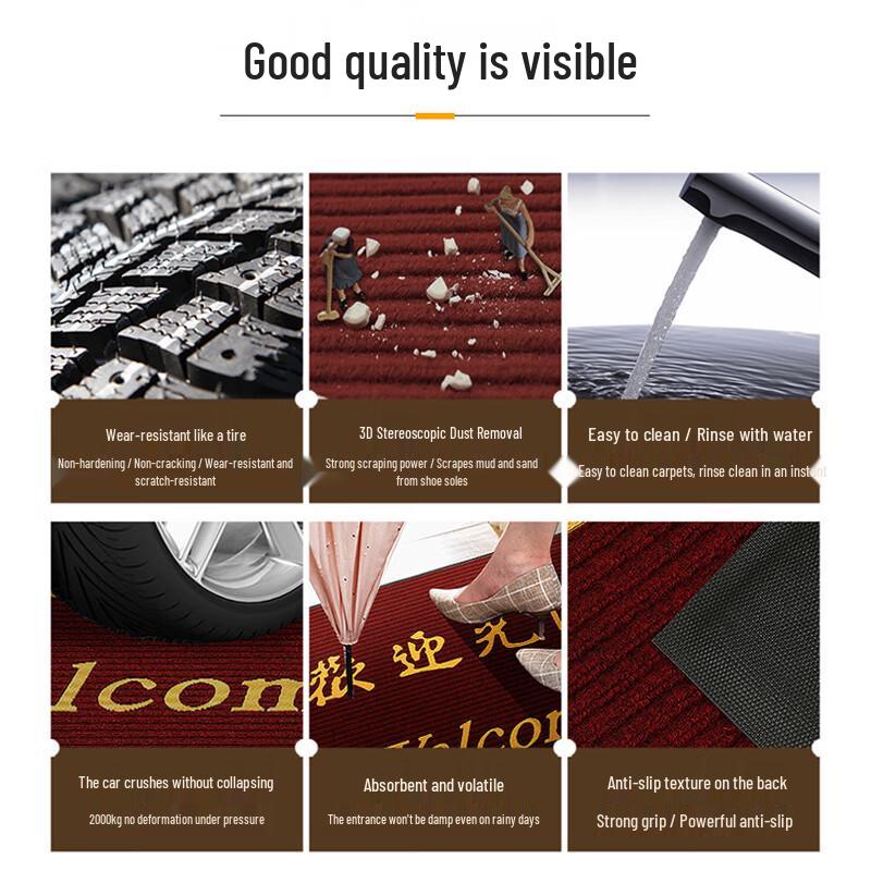 Double Stripe Entryway Floor Mat