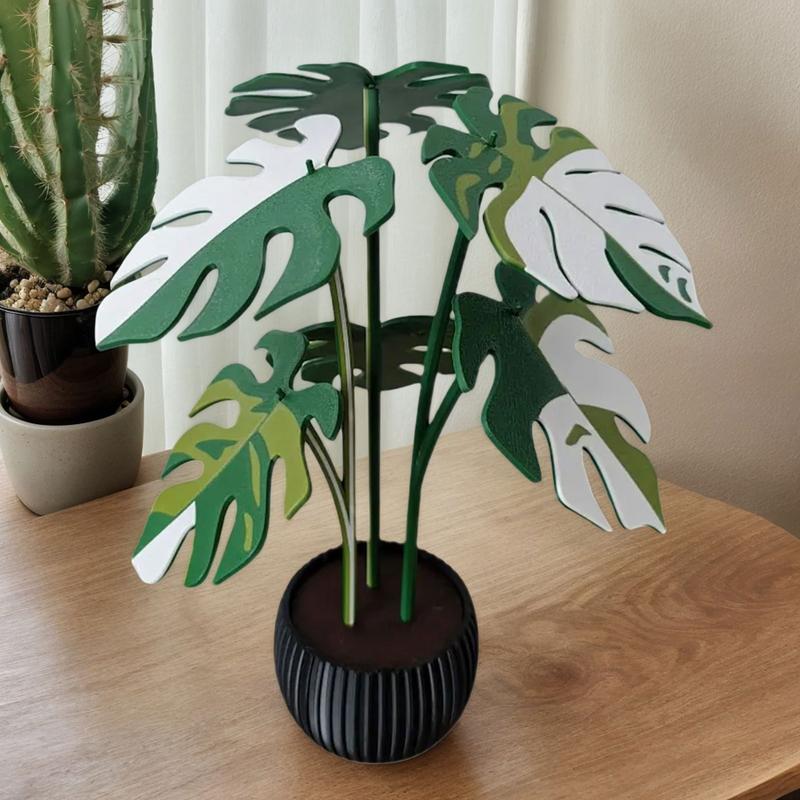 Multifunctional Faux Monstera Coasters No Drilling Required Prevents Water Rings And Heat Damage Perfect For Hot Or Cold Drinks