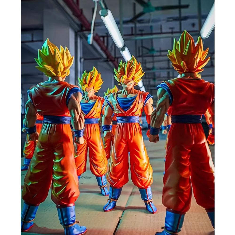 JT Studio Dragon Ball Super Saiyan 1 and Super Saiyan 2 Goku Statue 30cm - JT-075 Collectible Model SSJ Anime Figure Display