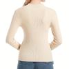 Bottom Shirt Round Neck Sweater Women's Tights Slim Model High Stretch Long Sleeve Elegant Top Knit
