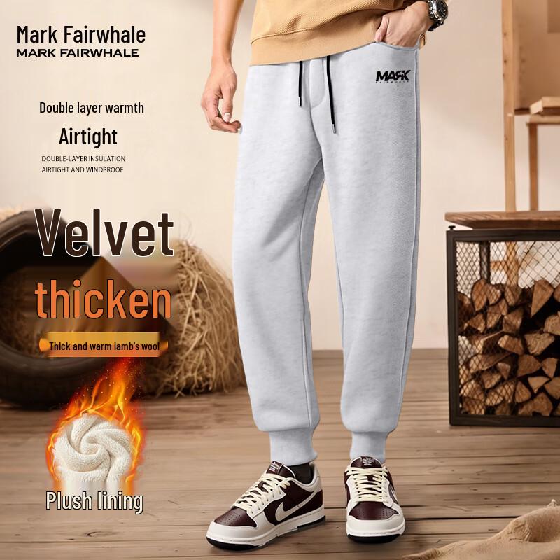 MARK FAIRWHALE Men's Fleece-Lined Winter Jogger Pants