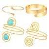 Upper Arm Armlet Bracelets for Women, Fashion Creative Spiral Line Adjustable Armband Cuff Bangle, Luxury Aesthetic Jewelry