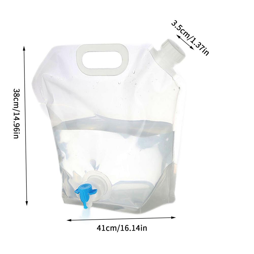 Camping Water Bag With Faucet Folding Water Storage Containers Portable 5/10L Water Bucket Collapsible Water Pouch Camp Supplies