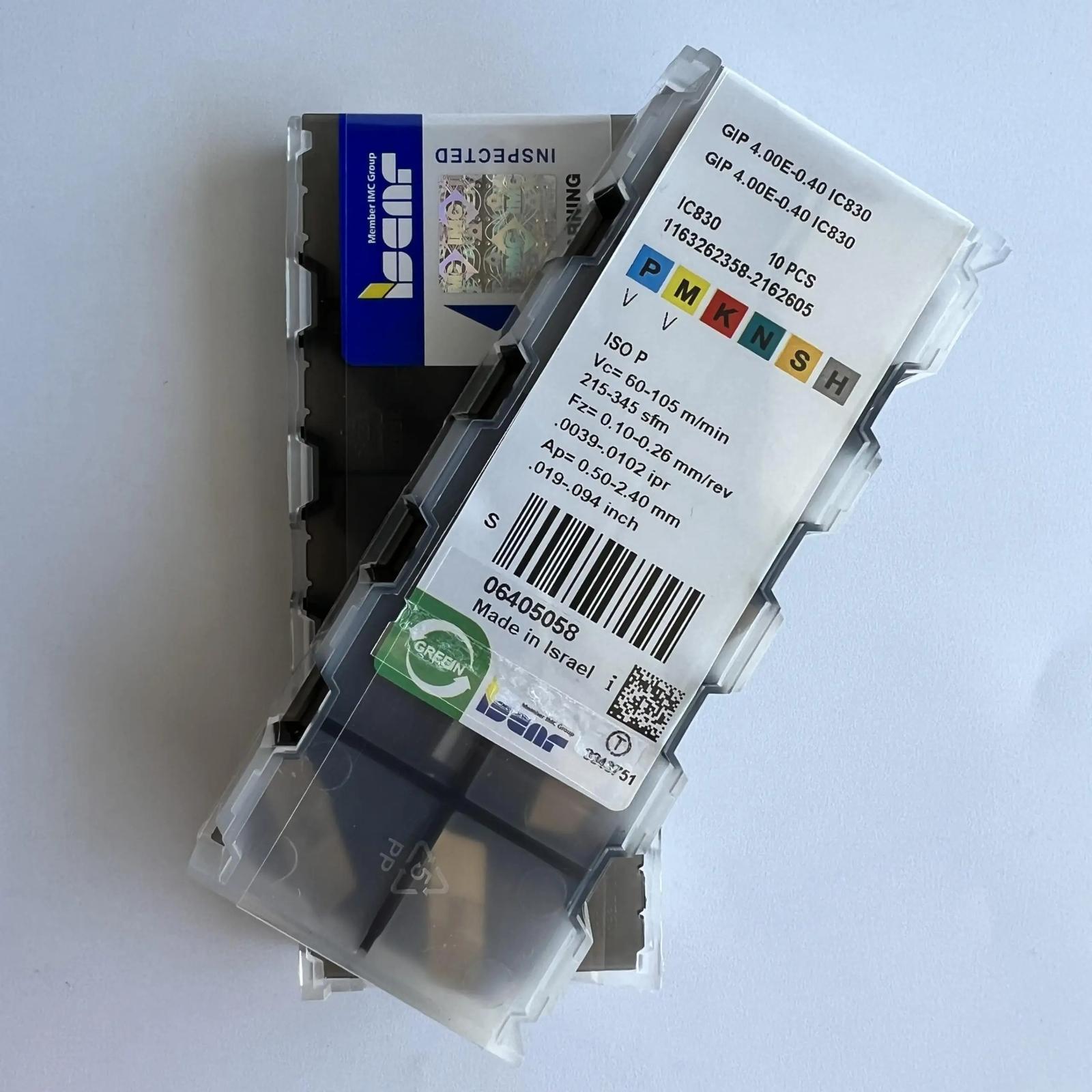 

ISCAR / GIP4.00E-0.40 IC830 /Industrial indexable carbide inserts 10 Pcs