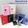 Frcctre Kids Safe Bank, Money Box With Coin Tray, Mini Locker Small Safe Storage Box Piggy Bank With Combination Lock And Key