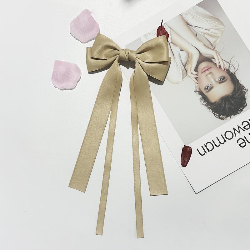 Fashion Fabric Ribbon Hair Bow Hairpin for Women Girls Hair Clips Solid Double Bow Top Clip Female Hair Accessories