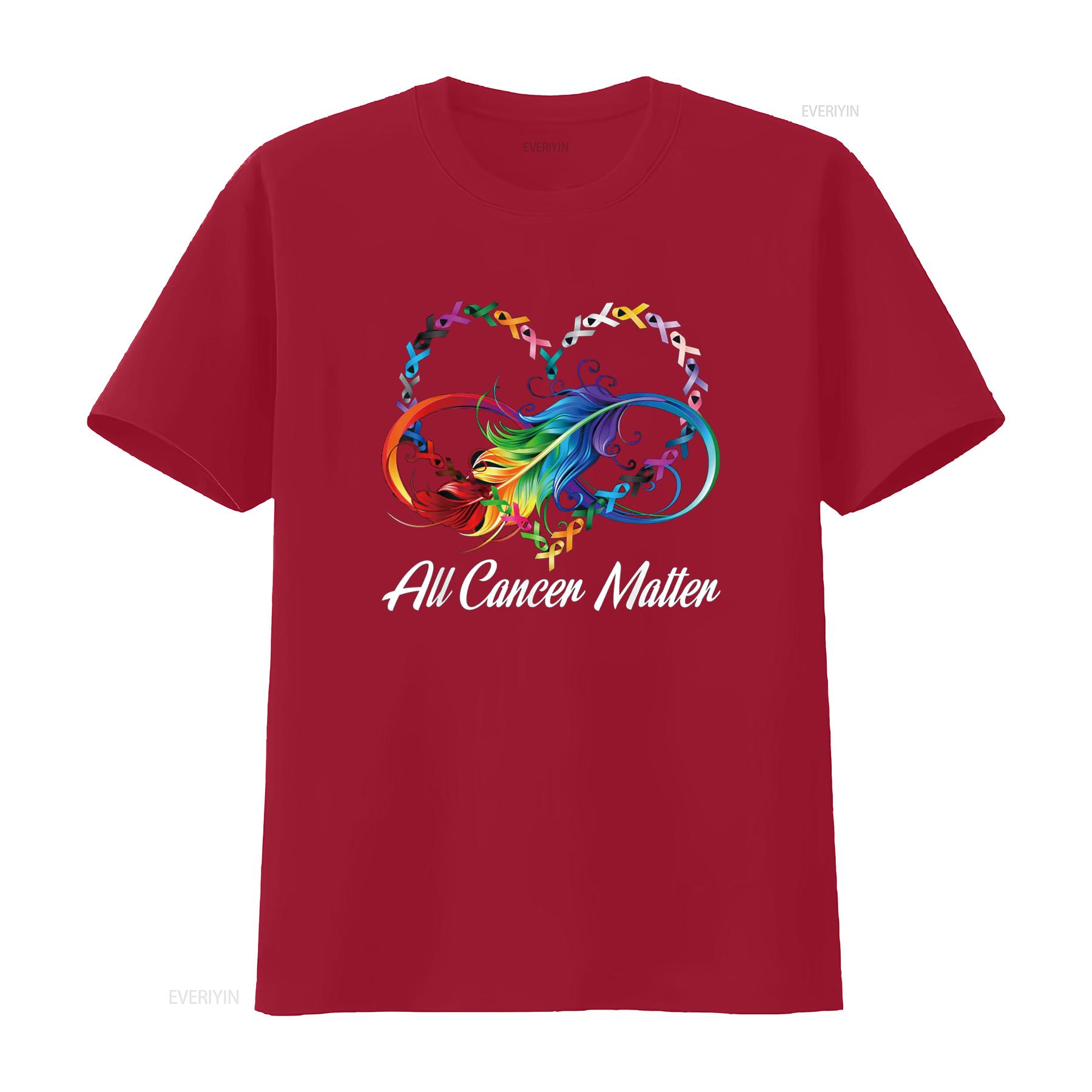 All Cancer Matter Awareness Ribbons World Day Women T Shirt vintage Washed Stretched graphic designer clothes Soft Breathable S
