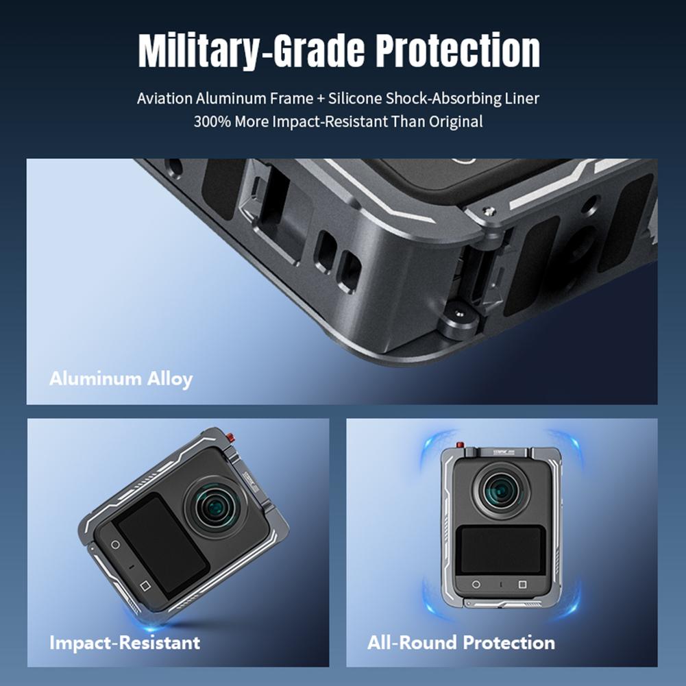 For DJI OSMO360 Action Camera Metal Rabbit Cage Anti-Fall Camera Protective Rabbit Cage Detachable Camera Bezel Accessories