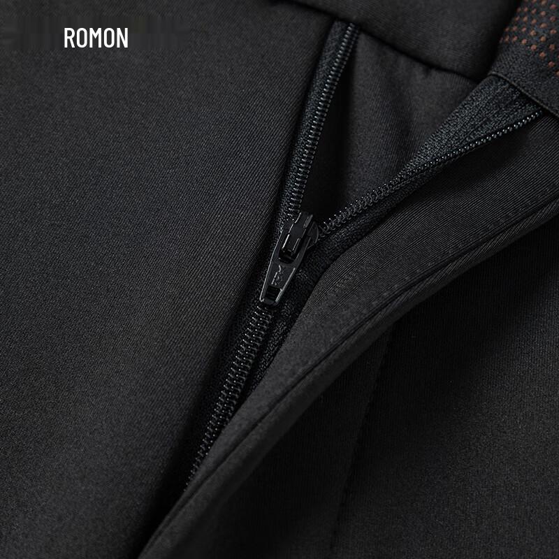 Romon Men's Wool Blend Fleece Lined Straight Leg Dress Pants