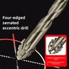 4-Blade Saw Tooth Eccentric Drill Bit for Wood/Metal/Concrete,High-Speed Steel,Heat-Resistant,Professional Rotary Tool Accessory