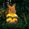 Solar Courtyard Lamp Resin Rabbit Hedgehog Atmosphere Courtyard Corridor Decoration Luminous LED Lawn Lights Floor Mounted Lamp