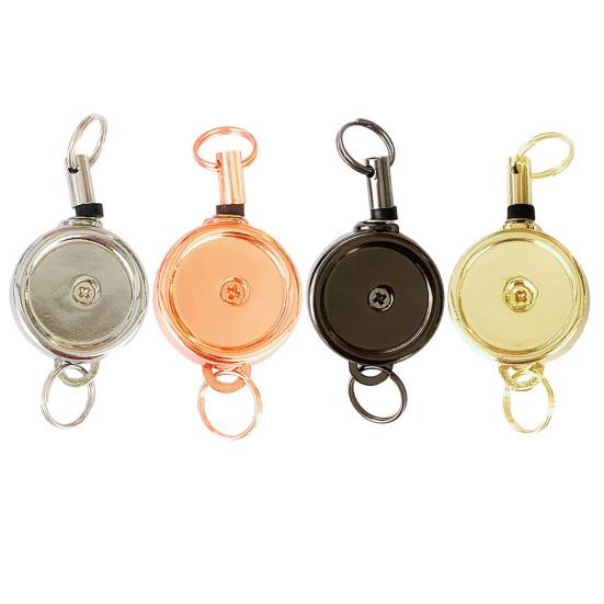 Mini Chaveiro Retrátil Liga Pesada Portátil Leve Fivela de Puxar Telescópica Porta-Chaveiro Anti-perda