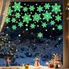Fluorescent Snowflake Static Stickers 3D Window Sticker New Snowflake Decoration  Christmas