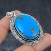 Arizona Turquoise Gemstone Handmade 925 Sterling Silver Gift Pendant 2.25" L0T85