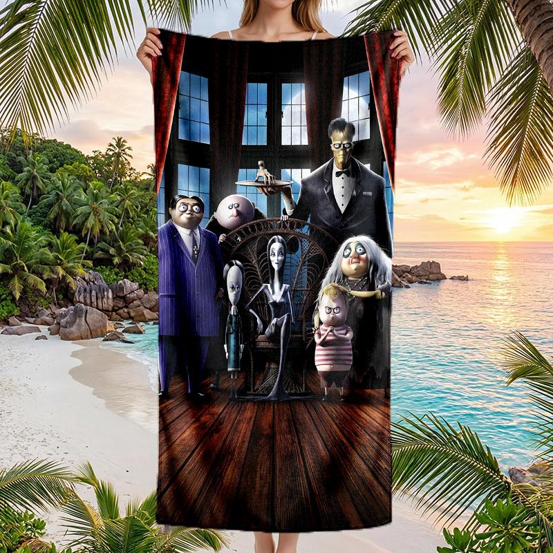 Large Beach Towel Quick Dry Absorbent Towel For Beach IndoorThe Addams Family