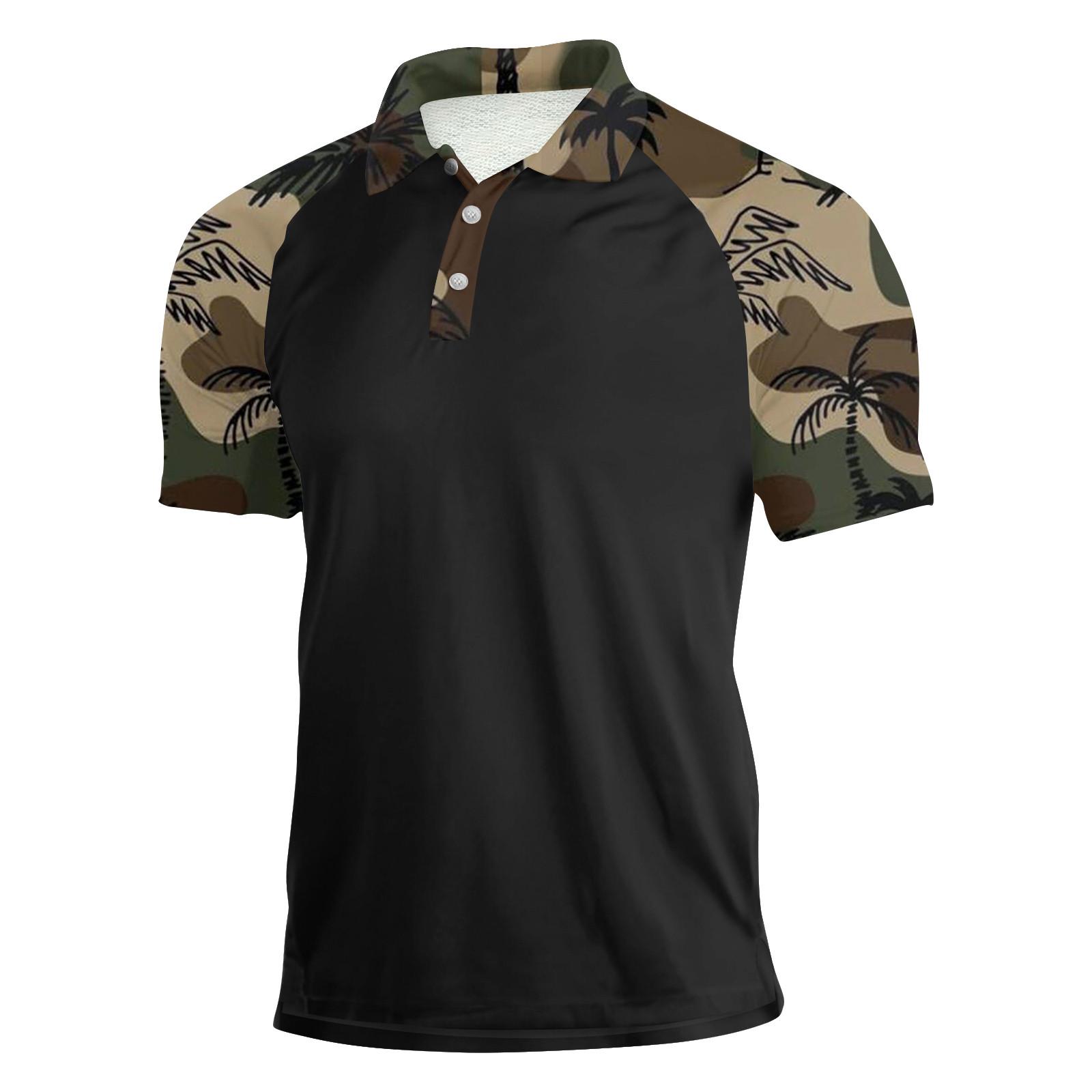 

Мужская летняя футболка с камуфляжным принтом и короткими рукавами XXL