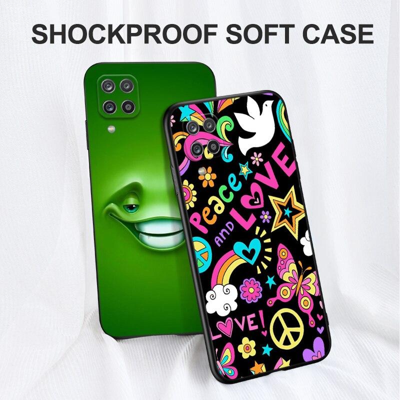 For Samsung A12 M12 Case Phone Cover On Samsung Galaxy SM-A125F M12 M127  Black Tpu Case Cute Funy