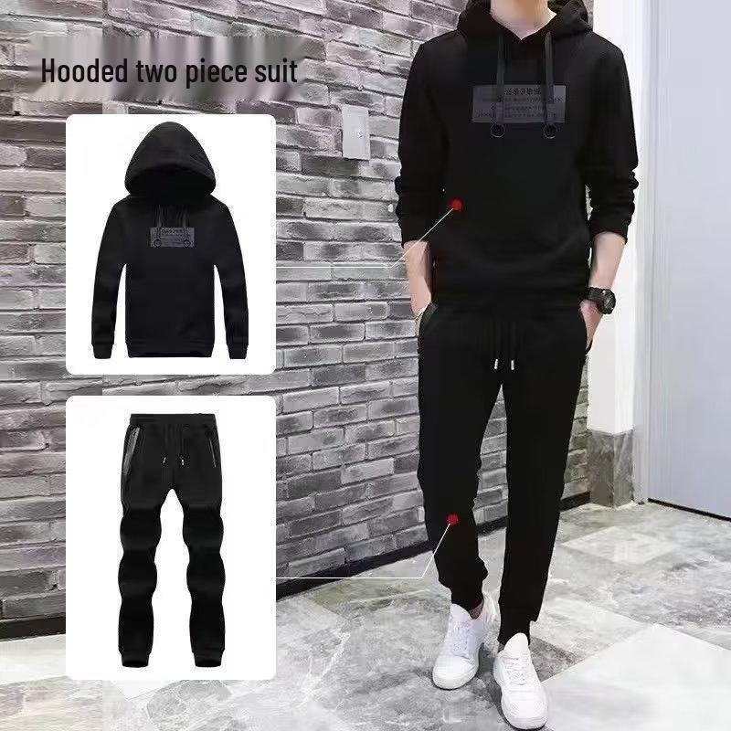 Men's Casual Hooded Sweatshirt Vest Three-Piece Suit for Autumn/Winter – Stylish, Simple, and Sporty.