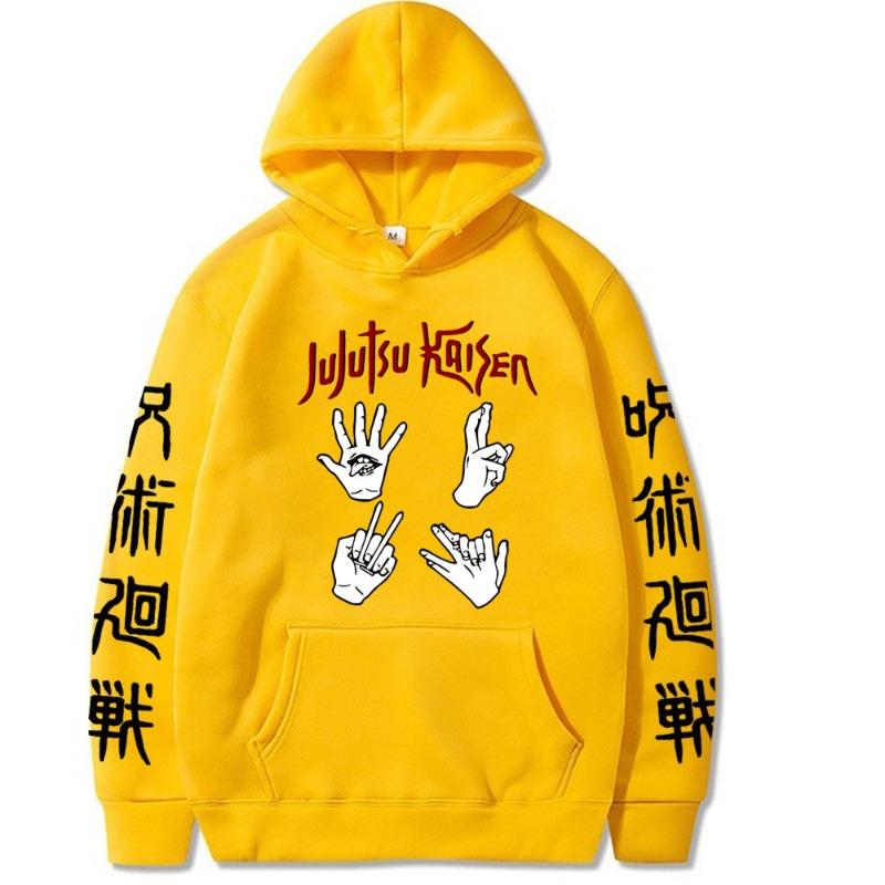 Jujutsu Kaisen Gesture Printed Men's Hoodie New Brand Hoody Clothes Vintage Fashion Casual Unisex Long Sleeve Pullovers