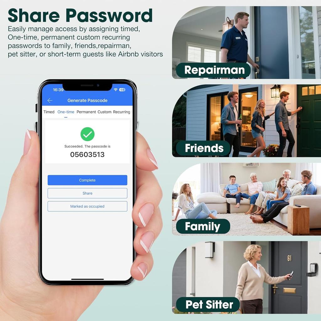 Smart Key Lock Box Electronic Bluetooth Lock Box with APP Control & PIN Code Types,Share eKey Wall Mounted Lock Box for Airbnb Realtor House Office