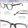 TUREZING Reading Glasses Men Women Metal Hinges Comfortable Decorative Printed Prescription Eyewear +2.0 +2.5