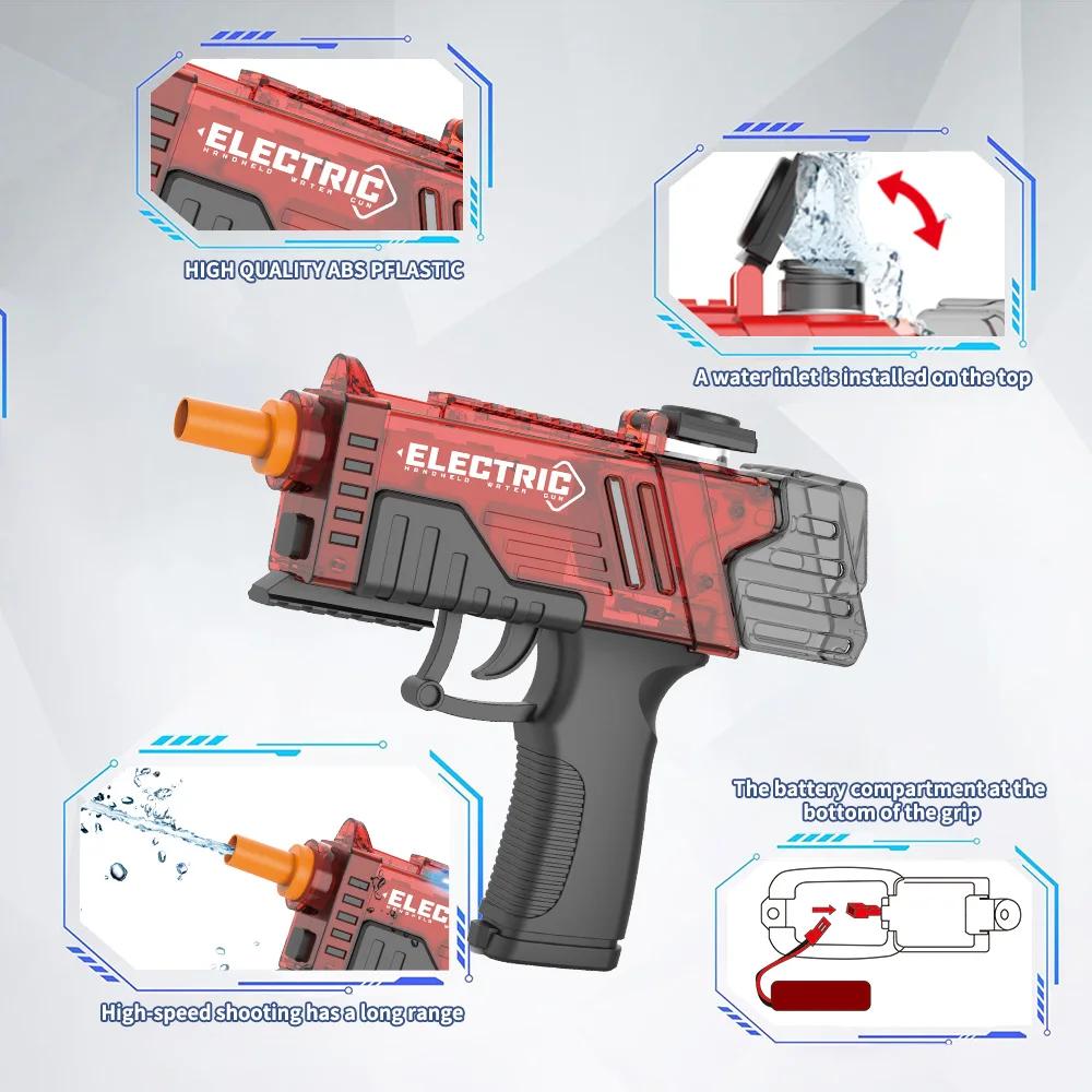 Non-Toxic Electric Water Gunsquirt Gun Toyautomatic Water Gun Long Range Blaster Up To 32 Ftoutdoor Pool Party Shooting Game Toy