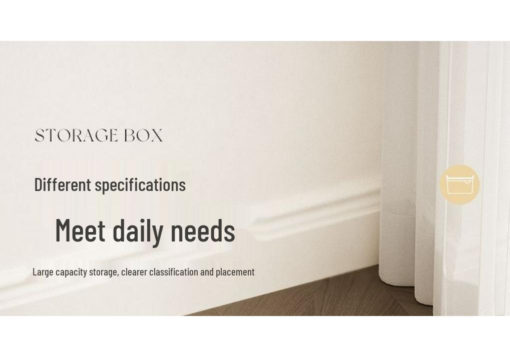 Cream-Style Storage Box for Daily Sundries, Home Socks, Dorm Room Desk Organization