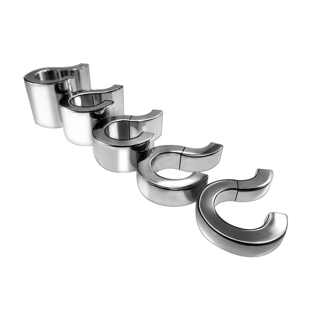 Ss001 Metal Stainless Steel Scrotum Bondage Device Magnet Penis Penis Delay Pendant Ring Adult Sex Product