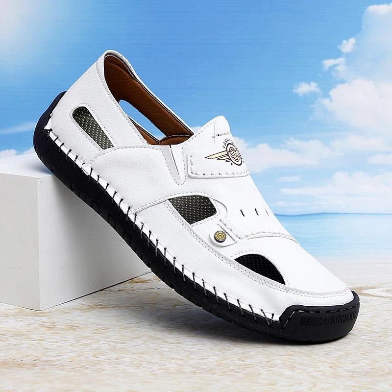 Summer Men Sandals Beach Slippers Trekking Casual Fashion Fishing Comfortable Classic Roman Hiking Climbing Outdoor Leather