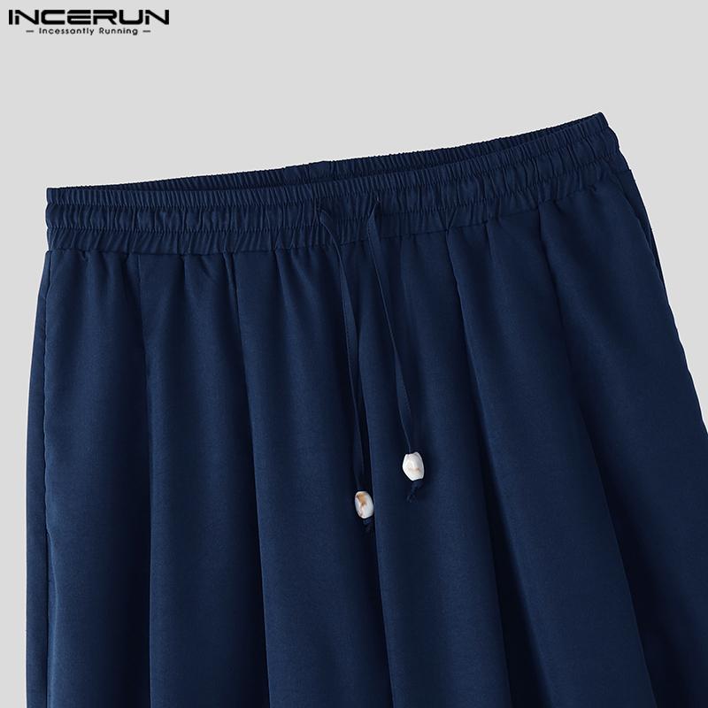 INCERUN Two Pieces Men Short Sleeve T-shirts Long Pants Casual Loungewear Sets