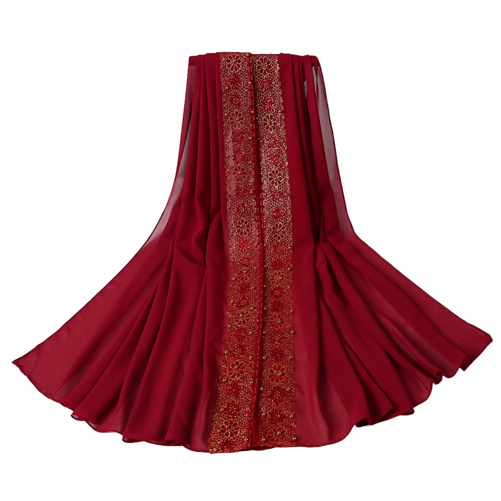 Căciulă Islamică Hijab Turban Căciulă Șal Șifon Respirabil Turban Eșarfă Stil Indian din Orientul Mijlociu Acoperământ de Cap Stolă Musulmană Protecție UV Rezistentă la Vânt Acoperire Cap