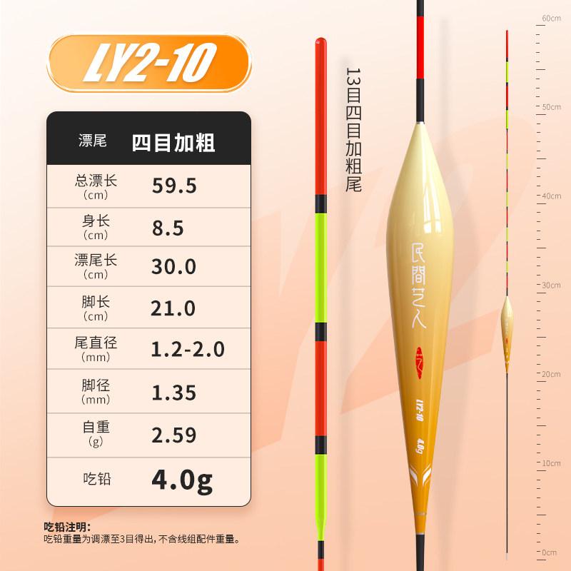 Handmade High Quality Vertical Buoy Fishing Float Black Pit Carp Bighead Carp Bold Eye-Catching Design High Sensitivity Fish