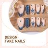 Cross-border Hot-selling Cat's Eye Wearing Nail Art Shell Flower Glue Nail Art Almond Nail Art Pads Nails