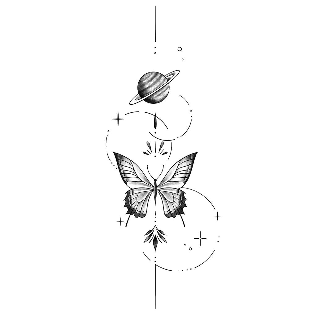 Advanced Sense Thorns Sun Moon Lotus Totem Crown Butterfly Love Flower Arm Waist Tattoo Sticker