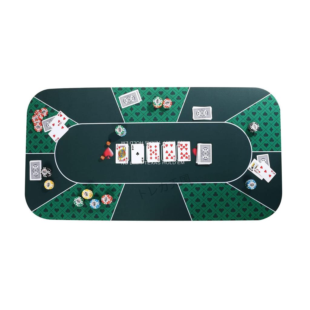 Trading Card Heaven Poker Mat Texas Play Mat Casino with Storage Bag 90 x Hold'em (Light Green, 180cm)