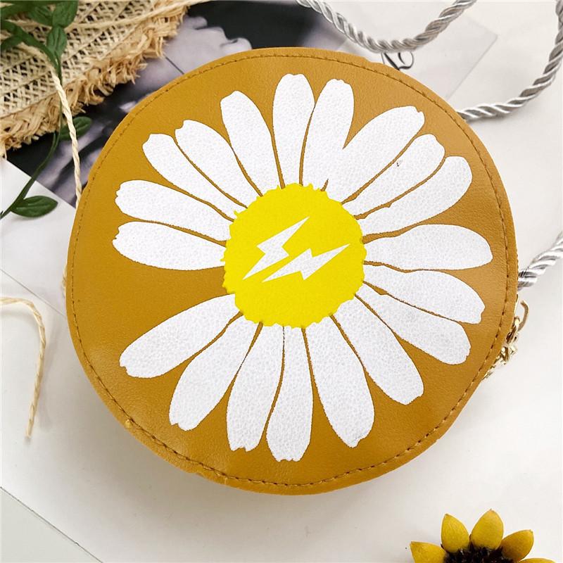 Daisy Round Fashion Kids Shoulder Bag Super Cute Girl Crossbody Bag Daily Style