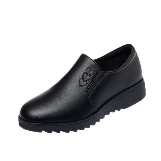 Mom Shoes Soft Leather Soft Sole Does Not Grind Feet 2025 Autumn Women's Shoes Soft Surface Soft Sole Does Not Tire Feet Single Shoes Non-slip Wo