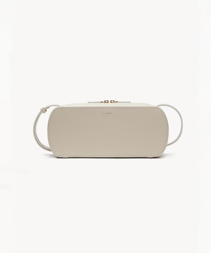 Clave Kelly Cream White Shoulder Bag