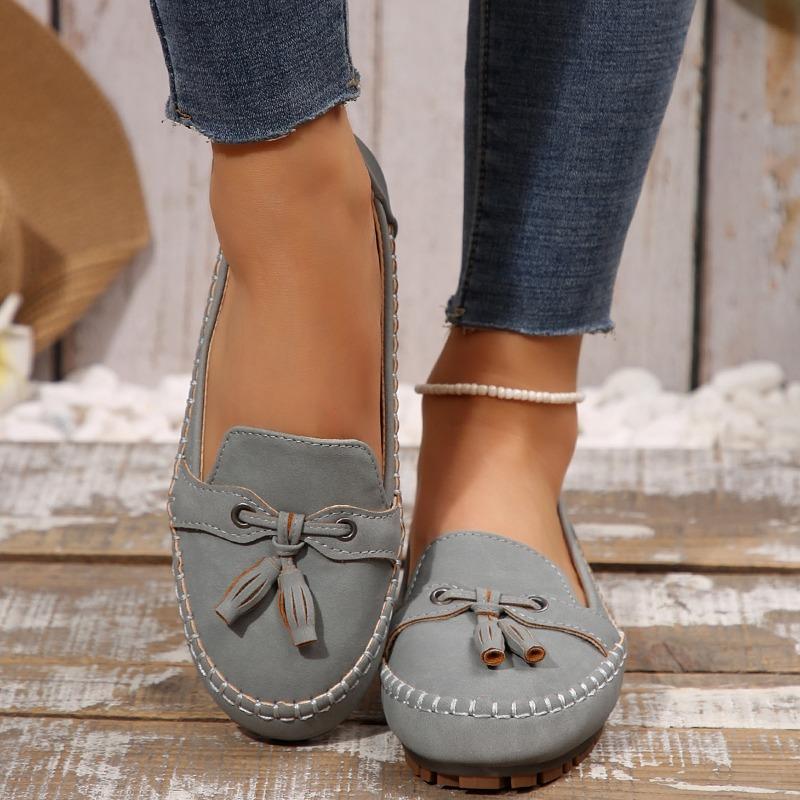 New Large-sized Women's Single-shoe Shoes, Bean Shoes