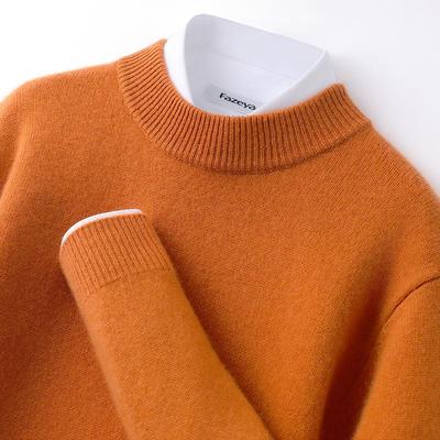 Men's Fine Cashmere High Neck Sweater - Loose Fit, 2025 Autumn/Winter Knitwear, Wool Base Layer