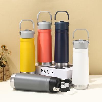 Simple Large-capacity Stainless Steel  Insulated Cup  Solid Color Student  Straight  Water Cup Available In Multiple Colors