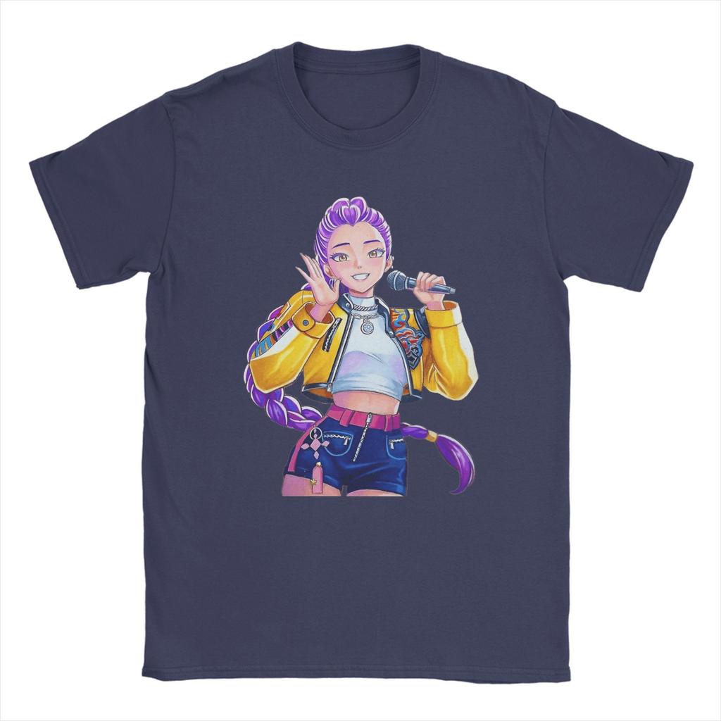 Funny KPop Demon Hunters Fan Art Rumi T-Shirts for Men O Neck Pure Cotton T Shirt Short Sleeve Tee Shirt New Arrival Clothing