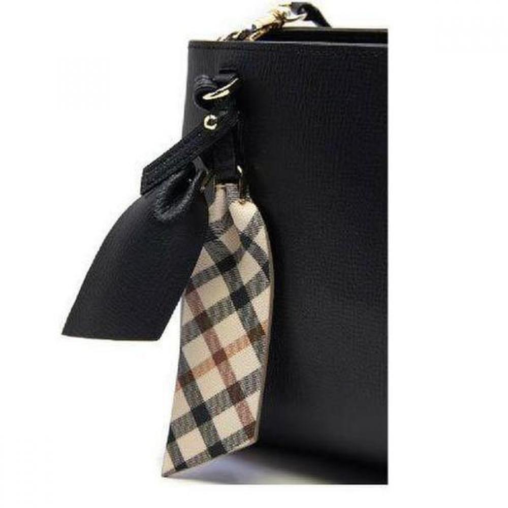 Daks Black Checkered Shoulder Bag Dcba1f123bk