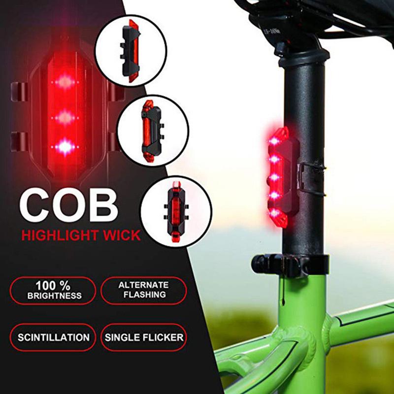 Usb Rechargeable Bike Tail Light Night Riding Safety Warning Light 918 Tail Light Led Bike Light Riding Equipment