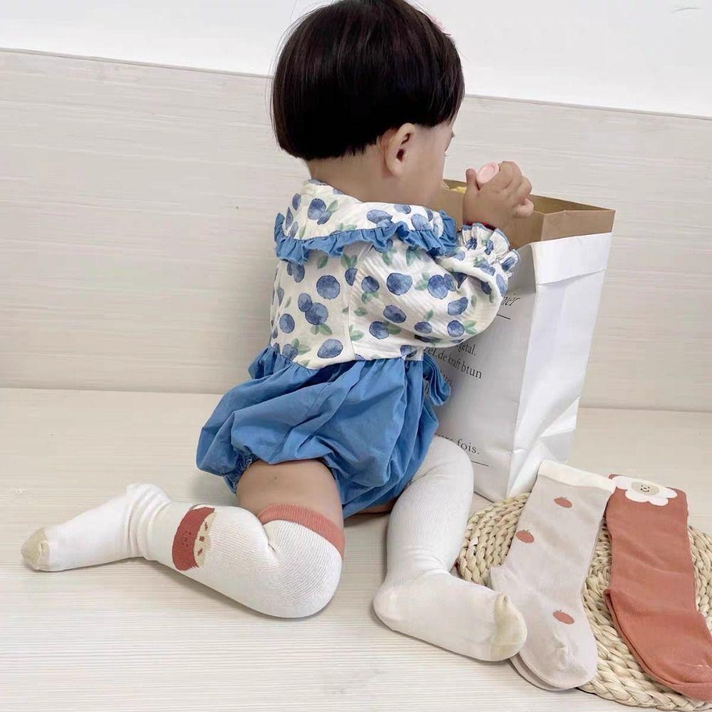 3Pairs Cotton Calf Socks Baby Strawberry Baby Mid Tube Socks Toddle Cotton Stockings Newborn