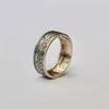 Adjustable Plated Coin Ring With Edelweiss Star Design Vintage Unisex Jewelry Couples